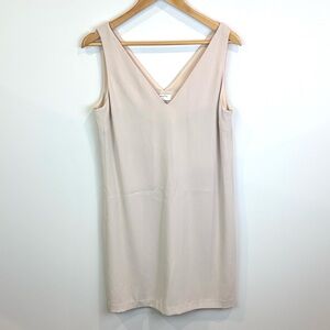 Aritzia Babaton Cream/beige V-Neck Sleeveless mini dress Size 10